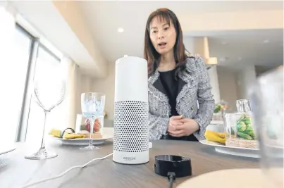  ?? Picture: AFLO. ?? The Amazon Echo Plus – a smart speaker programmed with Amazon’s AI assistant app Alexa to control home appliances such as TVs and lights. Rival voice assistants are to be showcased at CES 2018.