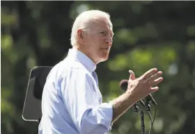  ?? Dominick Reuter / AFP / Getty Images ?? Joe Biden took his point about civic civility too far when he said that back in the 1970s he worked with staunch segregatio­nist senators from his own party.