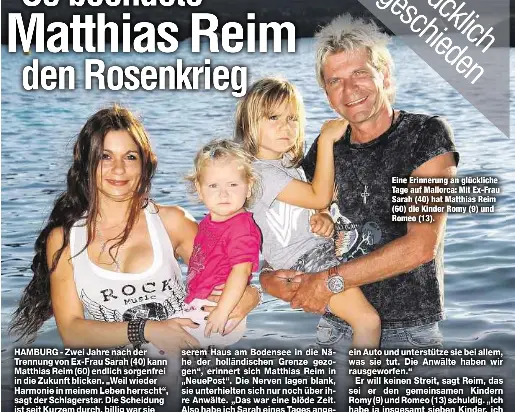 Matthias Reim Kinder . So Beendete Matthias Reim Den Rosenkrieg Pressreader