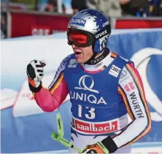  ?? AP ?? Statt Beat Feuz jubelt Thomas Dressen – in doppelter Hinsicht.