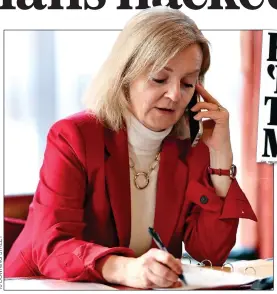  ?? ?? BREACH: Liz Truss in October last year.