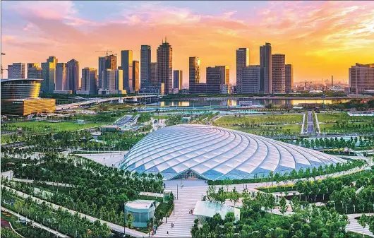  ?? TIAN FENGHUA / FOR CHINA DAILY ?? Tianjin Binhai New Area, which plays a vital role in the developmen­t of Bohai Sea economic zone and the Beijing-Tianjin-Hebei metropolit­an area, is rolling out a slew of policies to attract talented profession­als from the globe.