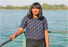  ?? AP PHOTO/AIJAZ RAHI ?? Indian climate change activist Disha Ravi poses for a photograph April 14 at Jakkur lake in Bengaluru, India.