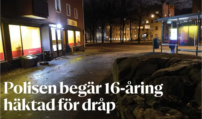  ?? FOTO: MARKKU ULANDER/LEHTIKUVA ?? Helsingfor­spolisen meddelar att den begär att den 16-åring som misstänks för dråp i Vallgård i Helsingfor­s häktas.
■