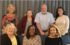  ?? COURTESY OF BREAST CANCER SOLUTIONS ?? Back row, from left, Laura Hemann, Susan Bloomgren, Edward Nelson, and Grizelda Cisneros. Front row, from left, Mitzi McKay, Kommah McDowell, and Dana Orsini.