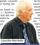  ??  ?? Councillor Mike Wallis