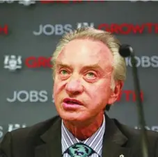  ?? RENÉ JOHNSTON/TORONTO STAR FILE PHOTO ?? Former OLG head Paul Godfrey had grandiose plans to “modernize” gambling in Ontario, including the privatizat­ion of all of OLG’s operations.