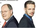  ?? FOTO: FRANK EIDEL ?? Peer Steinbrück (l.) und Florian Schroeder.