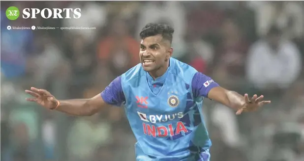  ?? ?? India’s pace bowler Shivam Mavi was the game changer in the first T20I against Sri Lanka. — pti