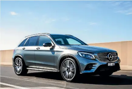  ??  ?? Now that GLC is establishe­d, Mercedes is adding spice. First up is the biturbo AMG 43 version.