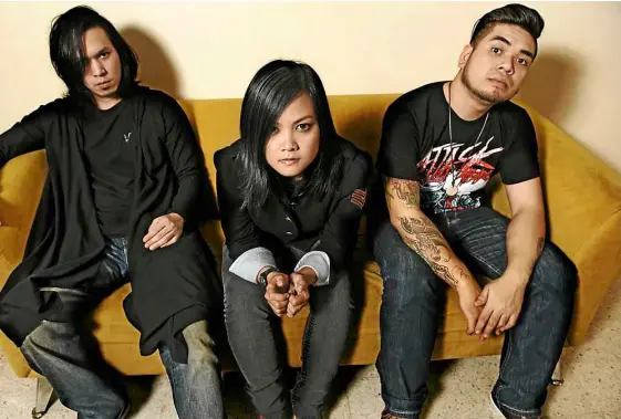  ??  ?? factor: Tempered Mental, featuring (from left) guitarist Jack Lian, vocalist/bassist Melina William and drummer Jimmy Tan, is set to rock the LayanFesti­val at KLPac