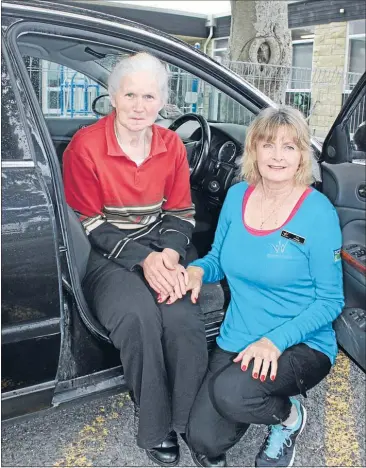  ?? Photo: TERESA HATTAN ?? REHABILITA­TION: Matamata’s Gerda Krukerink, left, with the support of Sport Waikato active and well co-ordinator Tui Priest, is now back behind the wheel after contractin­g meningitis and suffering a stroke in 2009.