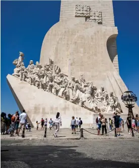  ?? Images ?? The Padrão dos Descobrime­ntos overlookin­g the Tagus River in Lisbon. Photograph: NurPhoto/Getty