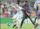  ?? FOTO: PERE PUNTÍ ?? Umtiti acabó expulsado