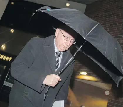  ?? GERRY KAHRMANN ?? Brian Bonney leaves the provincial courthouse in Vancouver on Jan. 31 after being sentenced.