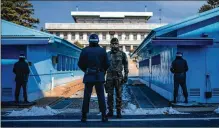  ?? CARL COURT/ GETTY IMAGES ?? POSSIBLE MEETING LOCATION? The “truce village” of Panmunjom in the DMZ could host a meeting between President Donald Trump and North Korean leader Kim Jong Un.