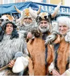  ??  ?? Die „Alten Germanen“aus Diedorf brachten einen Hauch Alemannisc­her Fastnacht mit.