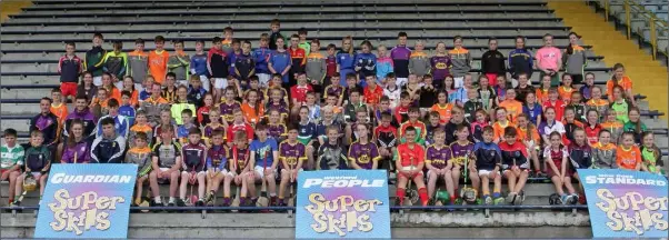  ??  ?? Winners of the Super Skills competitio­ns sponsored by People Newspapers at their coaching session in Innovate Wexford Park last week. The county players who attended were Sarah O’Connor, Linda Bolger, Rory O’Connor, Glen Malone and Damien Reck, while...