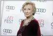  ??  ?? PHOTO BY RICHARD SHOTWELL — INVISION — AP, FILE Cloris Leachman attends the premiere of “The Comedian” during the 2016 AFI Fest in Los Angeles. Leachman stars in the faith-based film “I Can Only Imagine” which has made over $22 million in just six days...