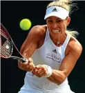  ??  ?? TURNING POINT: Kerber comes from behind to beat Rogers