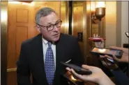  ?? THE ASSOCIATED PRESS ?? Sen. Richard Burr, R-N.C., speaks with reporters on Capitol Hill in Washington on Tuesday, Feb. 4, 2020.