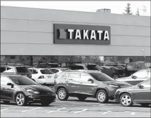  ?? AP/CARLOS OSORIO ?? The Takata building, an automotive-parts supplier in Auburn Hills, Mich., is shown in this October photo.