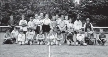  ?? 01_B30twe02 ?? A large group of youngsters joined the North Ayrshire Council tennis coaching camp at Brodick earlier this week.