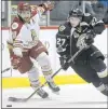  ?? CHARLOTTET­OWN GUARDIAN PHOTO ?? Adam Holwell, an overage player, was named the Acadie-bathurst Titan’s top defenceman this year.