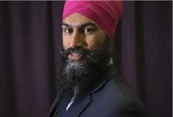  ?? CHRIS YOUNG/THE CANADIAN PRESS ?? Jagmeet Singh knows about being pulled over by police for no reason except his colour, Tim Harper writes.
