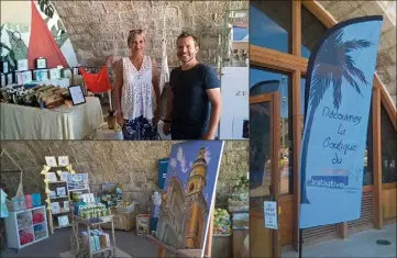  ?? (Photos A.R.) ?? Sandra Paire et Mathieu Polidori dans la voûte consacrée aux boutiques et créateurs locaux.