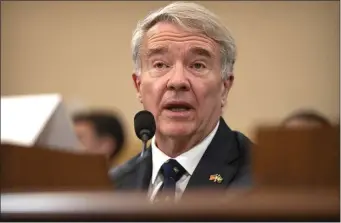  ?? MARK SCHIEFELBE­IN — THE ASSOCIATED PRESS ?? Retired Gen. Kenneth McKenzie, former commander of the U.S. Central Command, appears before the House Foreign Affairs Committee about the U.S. withdrawal from Afghanista­n on Capitol Hill last week.