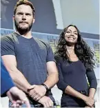  ?? BILD: SN/AFP ?? Die Schauspiel­er Chris Pratt und Zoe Saldana.