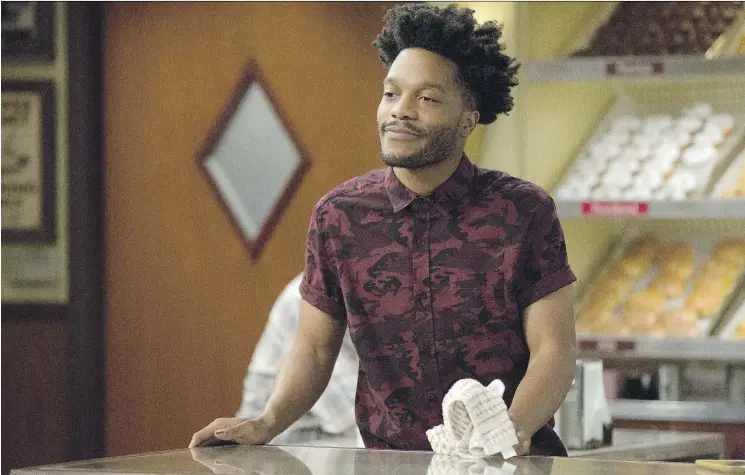  ??  ?? Jermaine Fowler stars as Franco Wicks, a young employee at Chicago’s Superior Donuts. The 29-year-old is also a co-writer on the series, which is entering its second season on Global and CBS.