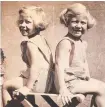  ??  ?? The twins as children.