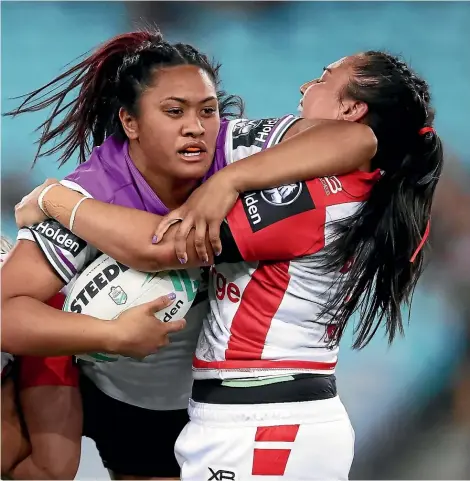  ?? GETTY IMAGES ?? Crystal Tamarua will be part of the Warriors team to contest the women’s NRL premiershi­p where they will be coached by Jillaroos mentor Brad Donald, inset.