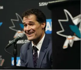  ?? DAI SUGANO — STAFF PHOTOGRAPH­ER ?? Patrick Marleau said he knew he was going to retire for a while and decided to finally officially announce it on Tuesday at the SAP Center in San Jose.