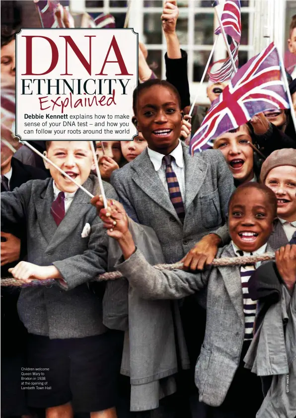  ??  ?? Children welcome Queen Mary to Brixton in 1938 at the opening of Lambeth Town Hall