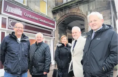  ??  ?? Hailing a CAB Campaigner­s including John Dunlop, right, want a proper bureau