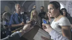  ?? SEAN KILPATRICK / THE CANADIAN PRESS ?? Foreign Affairs Minister Chrystia Freeland updates the media on the NAFTA negotiatio­ns on Monday.