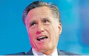  ?? [AP PHOTO] ?? Former GOP presidenti­al candidate Mitt Romney is trying for a political comeback as he launches a Senate campaign in Utah.