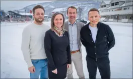  ?? FOTO: CHRISTER A. HENRIKSEN ?? Bilde fra konstituer­ing av det nye Nord-Tromsrådet, med med Kai Petter Johansen, (leder) Hilde Nyvoll, (nestleder) Ørjan Albrigtsen, og Bernt Eirik Isaksen Lyngstad. 07. november 2023.