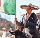  ?? ?? Horses and riders participat­e in a procession­al for feast day of St. Juan Diego as it ends at Tepeyac Hill at the Rother Shrine on Saturday.