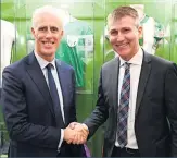  ??  ?? SHAKE IT UP Mick Mccarthy and Stephen Kenny