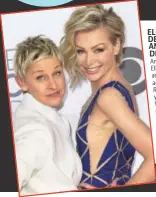  ?? ?? ELLEN DEGENERES AND PORTIA DE ROSSI American comedian Ellen DeGeneres and her spouse, actor Portia de Rossi have a 15year age gap. When the samesex marriage law was passed in California in 2008, DeGeneres proposed to the actor with a diamond ring.