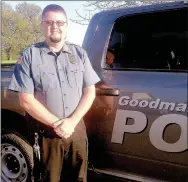  ?? SALLY CARROLL/MCDONALD COUNTY PRESS ?? Taking one crisis at a time is something for which Goodman Police Chief Curt Drake is well-equipped.