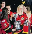  ?? LYLE ASPINALL/FILES ?? The Calgary Inferno will try to win the Clarkson Cup for a second time this spring.
