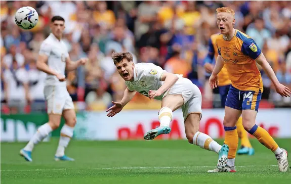  ?? ?? FLYING FINISH: Port Vale midfielder Jake Taylor recovered from injury to play a key part in the club’s run to winning promotion at Wembley.
