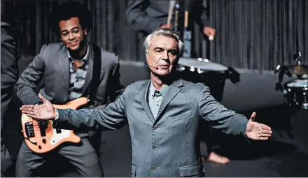 ?? TORONTO FILM FESTIVAL ?? David Byrne in a scene from “American Utopia,” a documentar­y of the Talking Heads frontman’s concert musical, directed by Spike Lee.