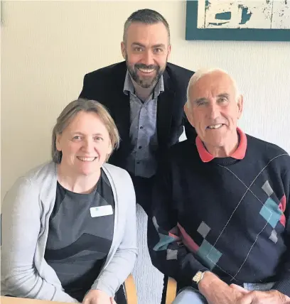  ??  ?? West Wales Community Awards 2019 judges were Jonathan Roberts, editor of the Carmarthen Journal and Llanelli Star; Jacky Jones, executive director from overall sponsor BMI Werndale Hospital; and Delme Thomas, former Llanelli, Wales and Lions rugby star.