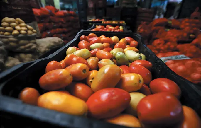  ?? ARISSON MARINHO/ARQUIVO CORREIO* ?? Graças a questões climáticas, o tomate se tornou um dos vilões pelo aumento do custo de aquisição da cesta básica para R$ 620,13, no final de março